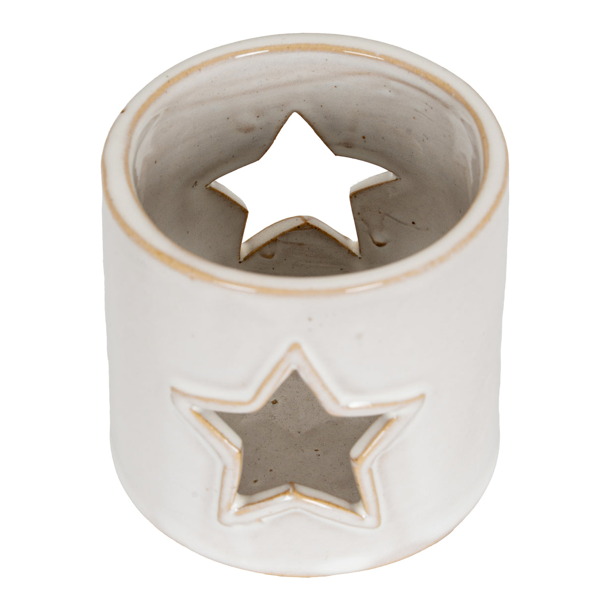 White Ceramic Star Cut-Out Tealight Holder by Hill Interiors - image 2