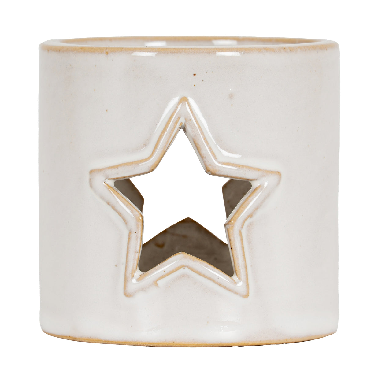 White Ceramic Star Cut-Out Tealight Holder by Hill Interiors - image 3