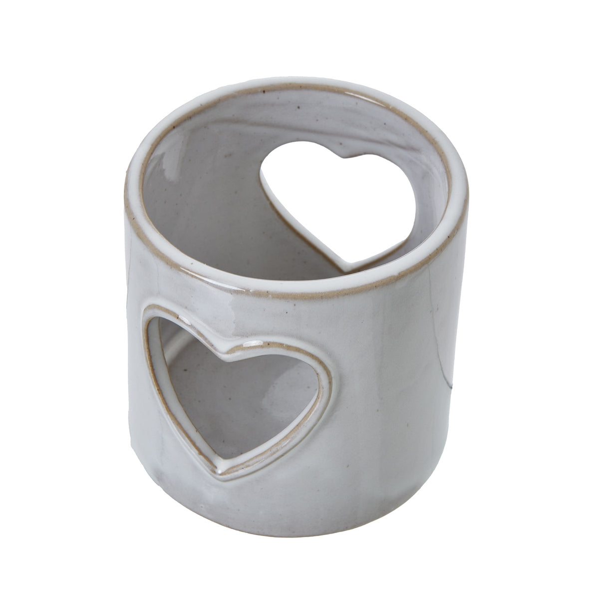 White Ceramic Heart Cut-Out Tealight Holder by SEDERVA - image 2