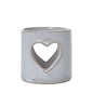 White Ceramic Heart Cut-Out Tealight Holder by SEDERVA