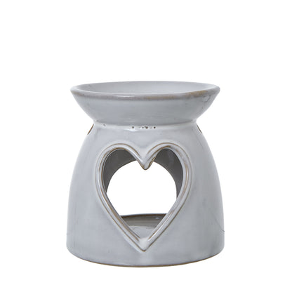 White Ceramic Heart Cut-Out Wax Melt Tealight Holder by Hill Interiors - image 2