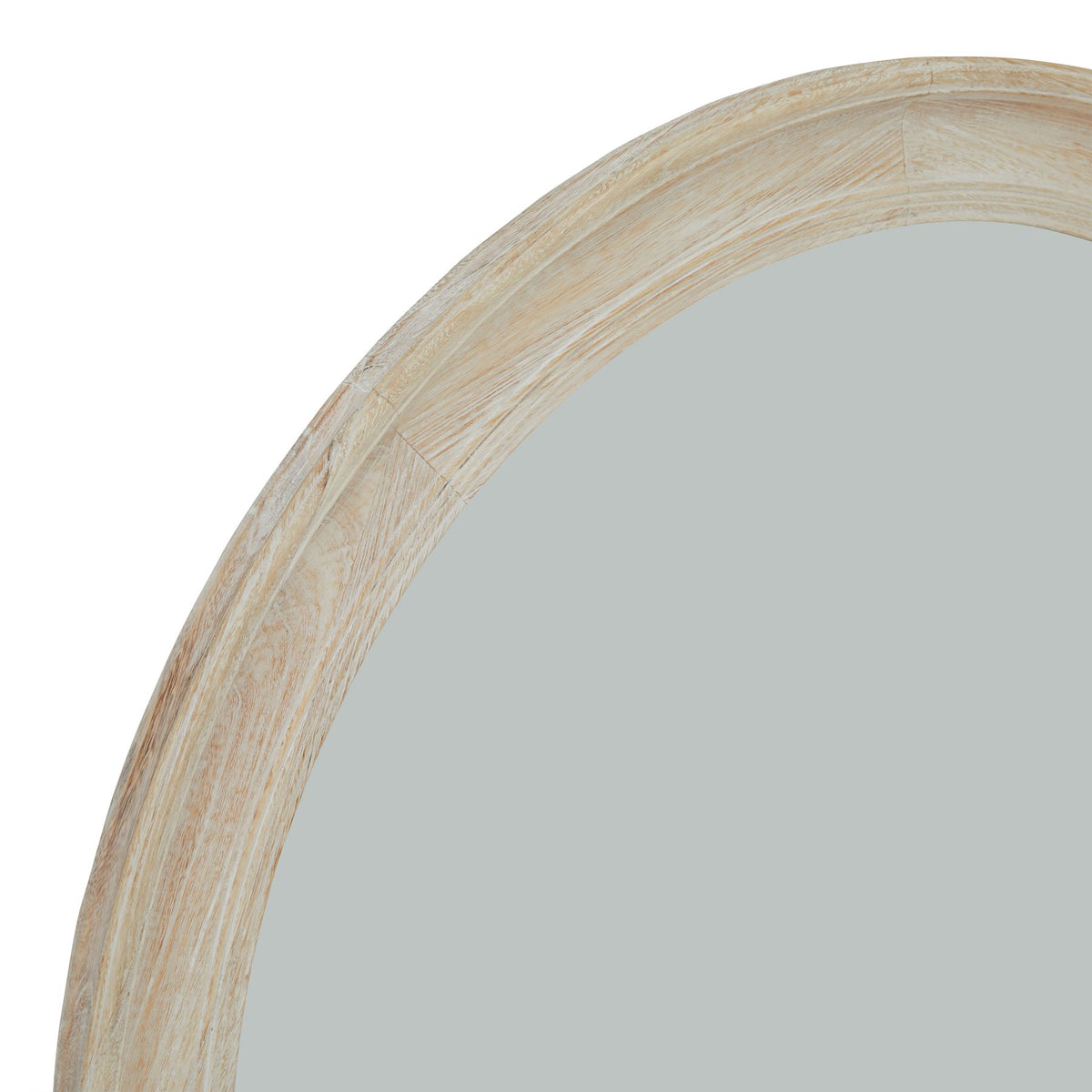 Washed Wood Round Framed Large Mirror by Hill Interiors - image 2