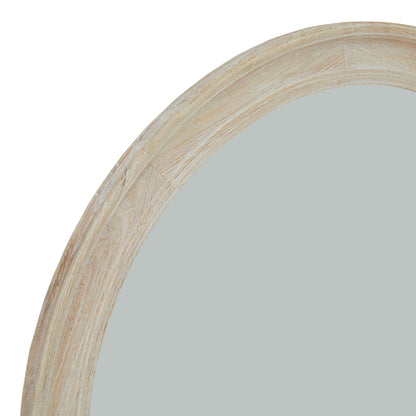 Washed Wood Round Framed Large Mirror by Hill Interiors - image 2