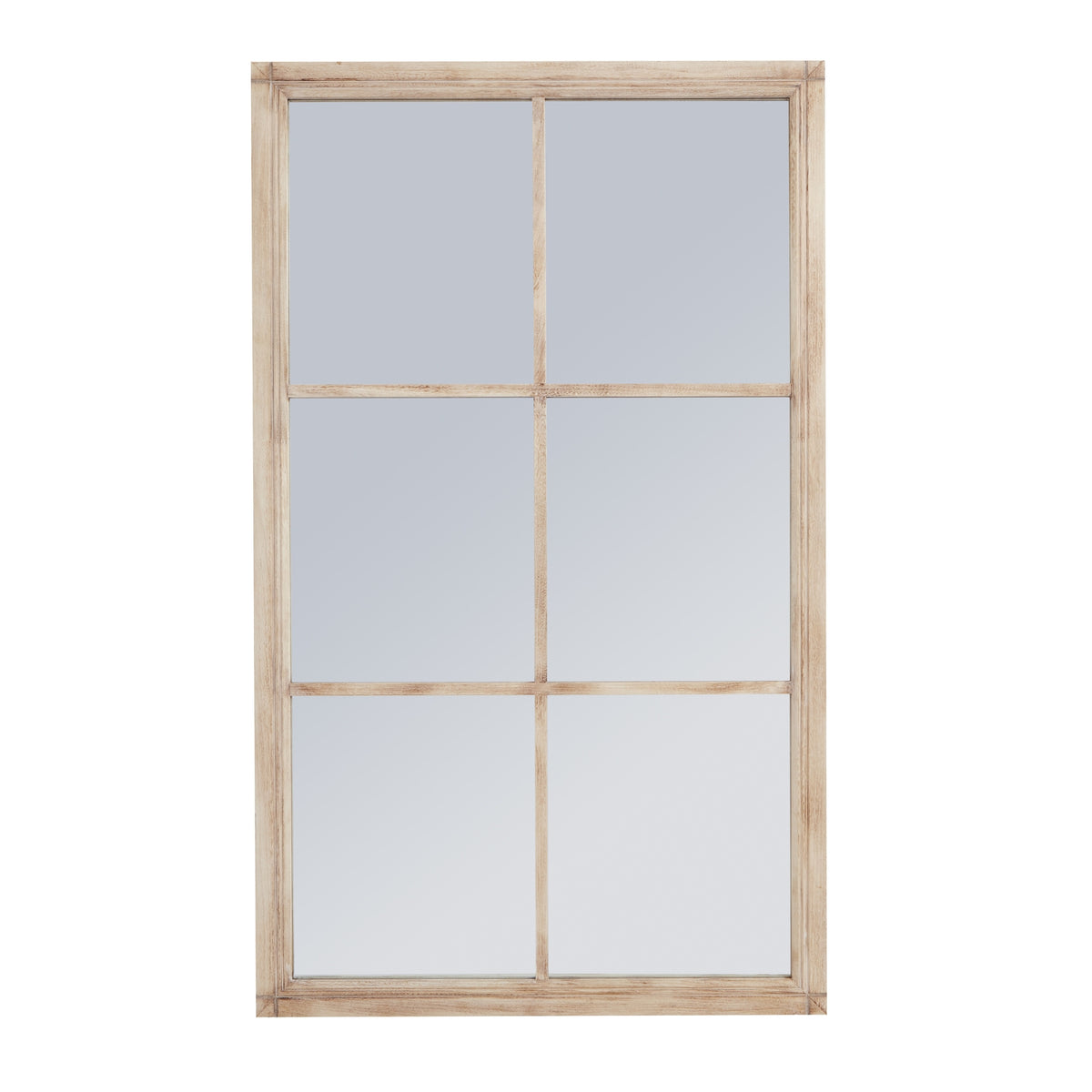 Washed Wood Large Window Mirror by Hill Interiors