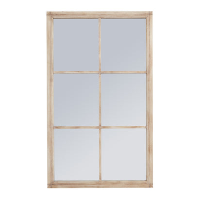 Washed Wood Large Window Mirror by Hill Interiors