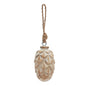 Antique White Wash Small Pine Cone Bauble by Hill Interiors
