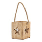 Natural Wooden Small Star Tealight Candle Holder by Hill Interiors