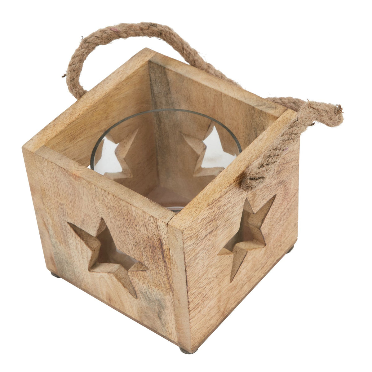 Natural Wooden Star Tealight Candle Holder by Hill Interiors - image 2
