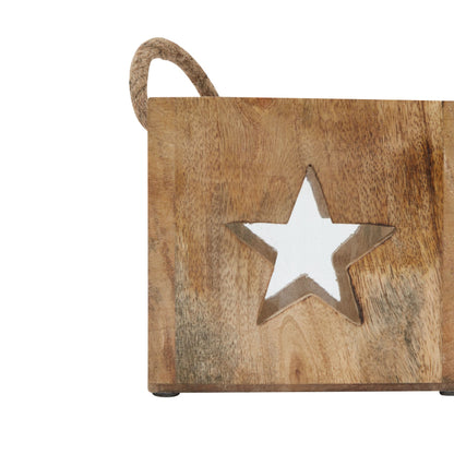 Natural Wooden Star Tealight Candle Holder by Hill Interiors - image 3