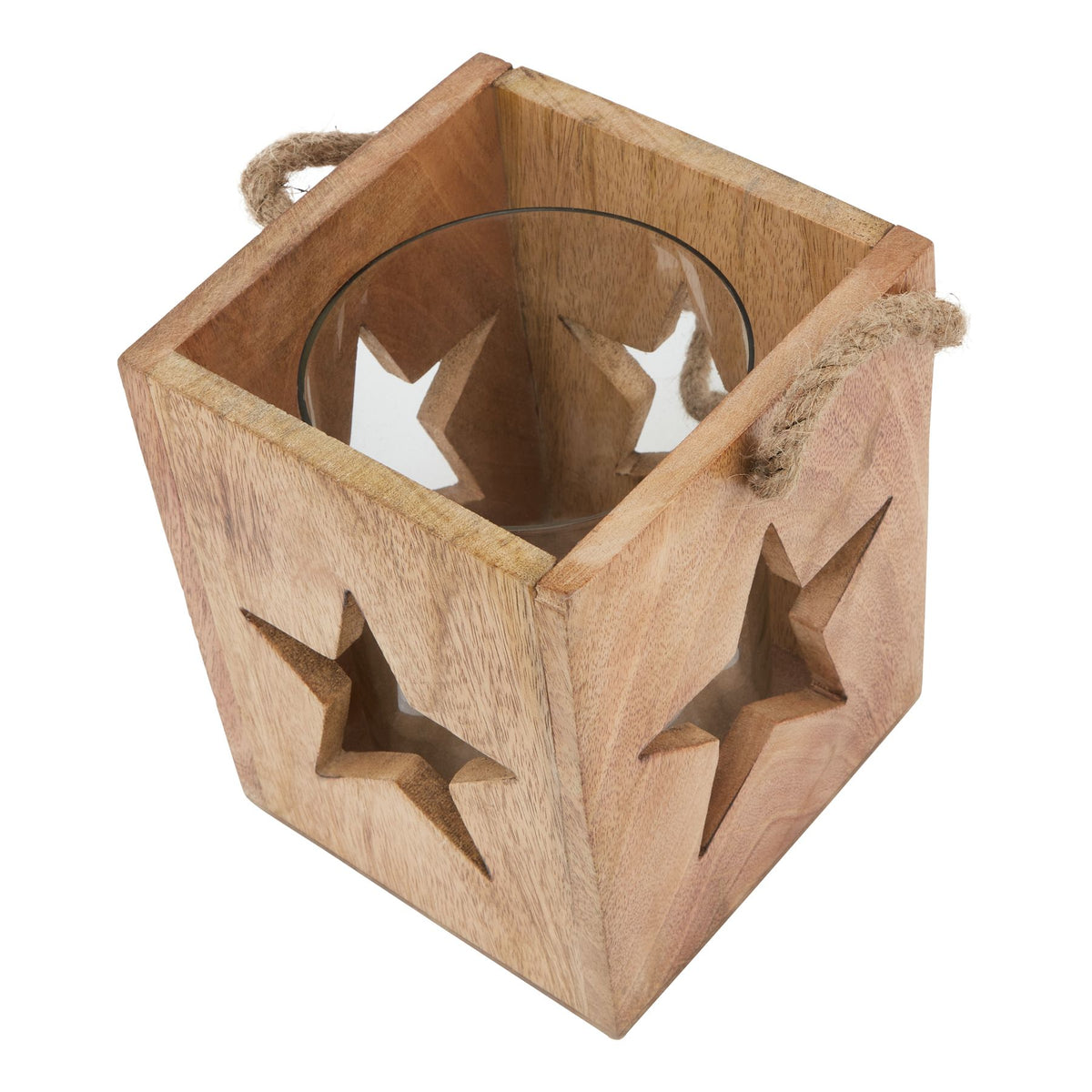 Natural Wooden Large Star Tealight Candle Holder by Hill Interiors - image 2