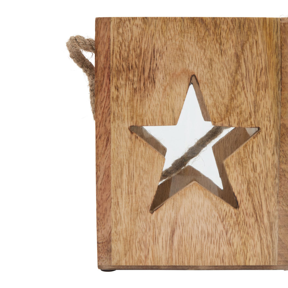 Natural Wooden Large Star Tealight Candle Holder by Hill Interiors - image 3