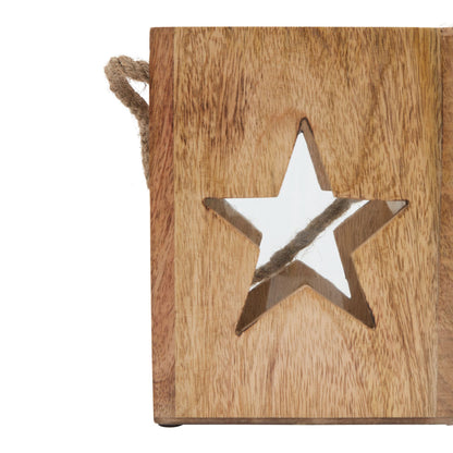 Natural Wooden Large Star Tealight Candle Holder by Hill Interiors - image 3