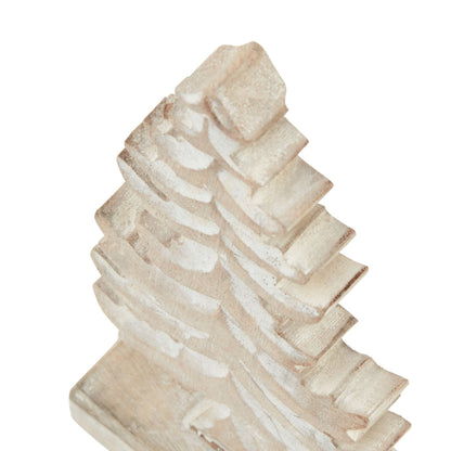 White Wash Collection Wooden Tiered Tree Decoration by Hill Interiors - image 2
