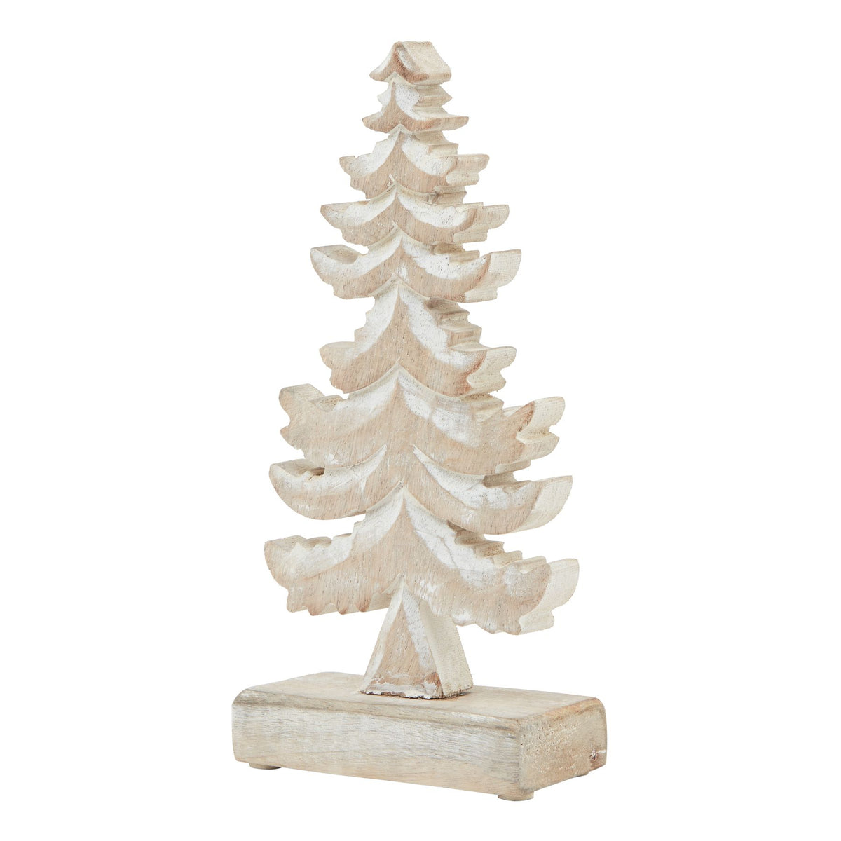 White Wash Collection Wooden Tiered Tree Decoration by Hill Interiors