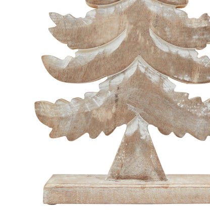 White Wash Collection Wooden Large Tiered Tree Decoration by Hill Interiors - image 3