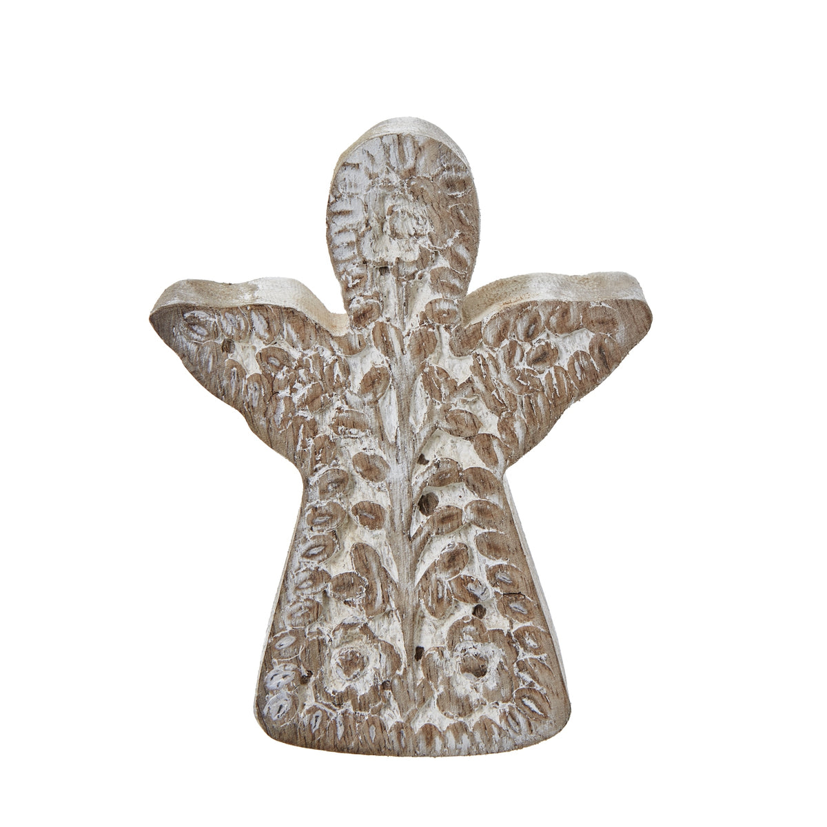 White Wash Collection Patterned Angel Decoration by Hill Interiors - image 3