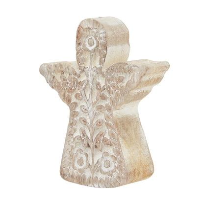 White Wash Collection Patterned Large Angel Decoration by Hill Interiors