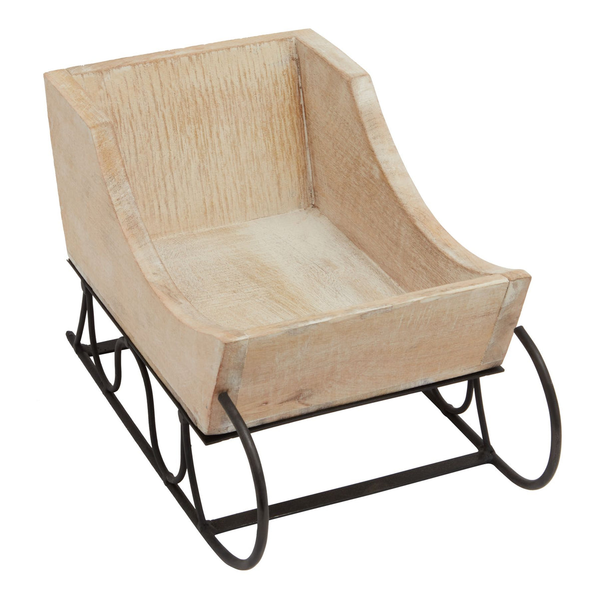 White Wash Collection Wooden Decorative Sleigh by Hill Interiors - image 3