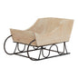 White Wash Collection Wooden Decorative Sleigh by Hill Interiors