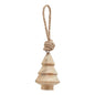 Natural Hand Turned Wooden Tree Bauble by Hill Interiors