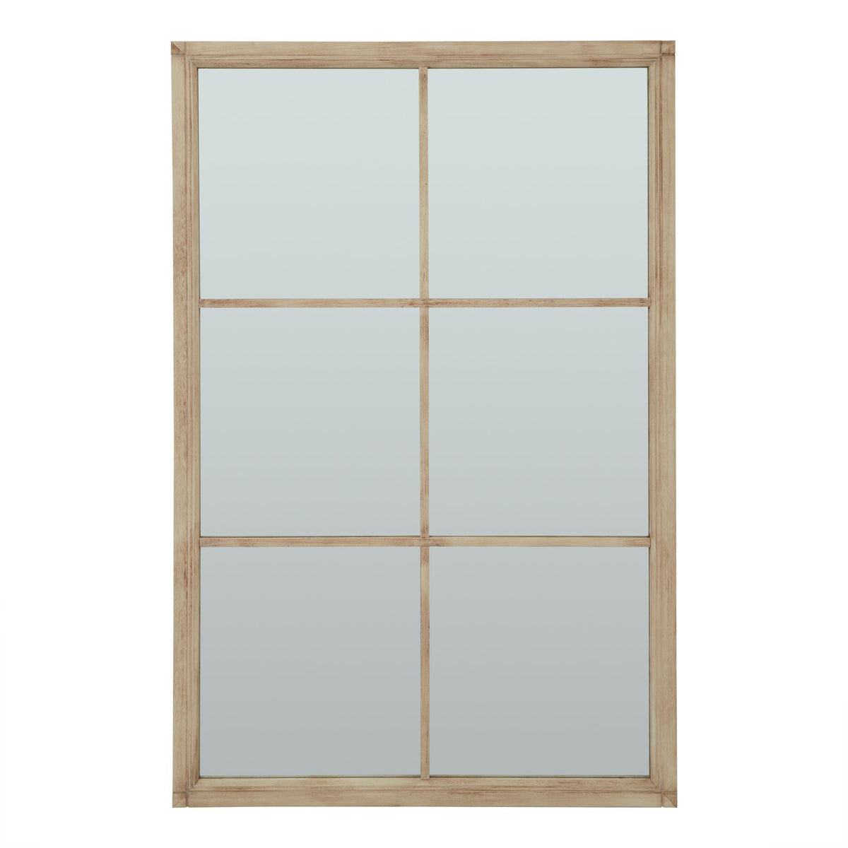 Washed Wood XL Window Mirror by Hill Interiors