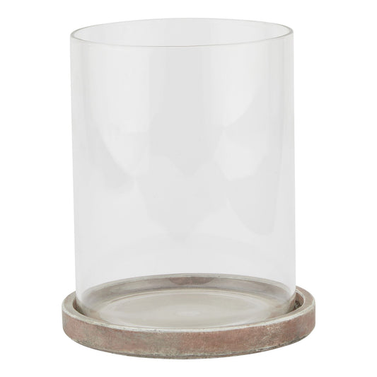 Siena Brown Large Hurricane Lantern by Hill Interiors