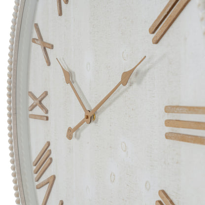 Large Rustic White Clock With Beaded Frame by Hill Interiors - image 3