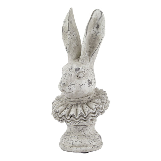 Stone Effect Ruffle Hare Ornament by Hill Interiors