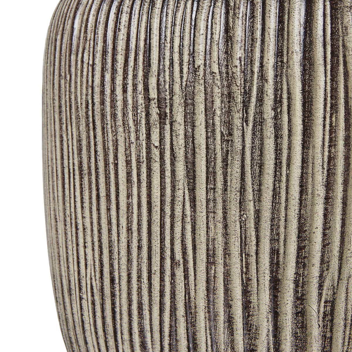 Ochre Carved Textured Table Lamp With Linen Shade by Hill Interiors - image 4