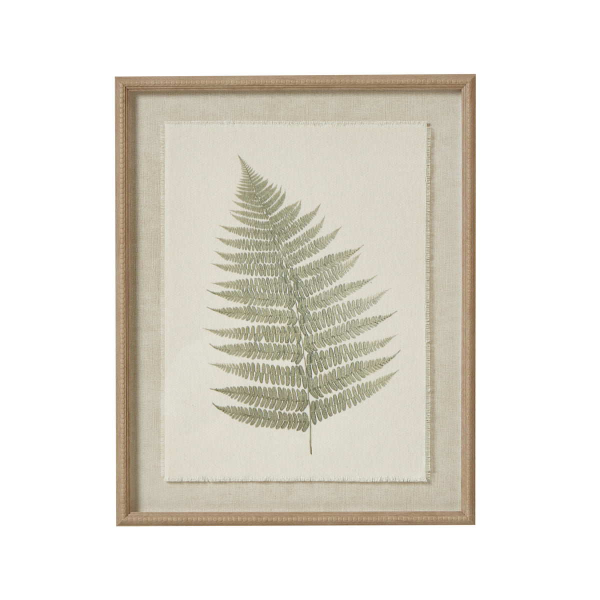 Bracken Art On Texture-Torn Paper With Beaded Frame by SEDERVA - image 2