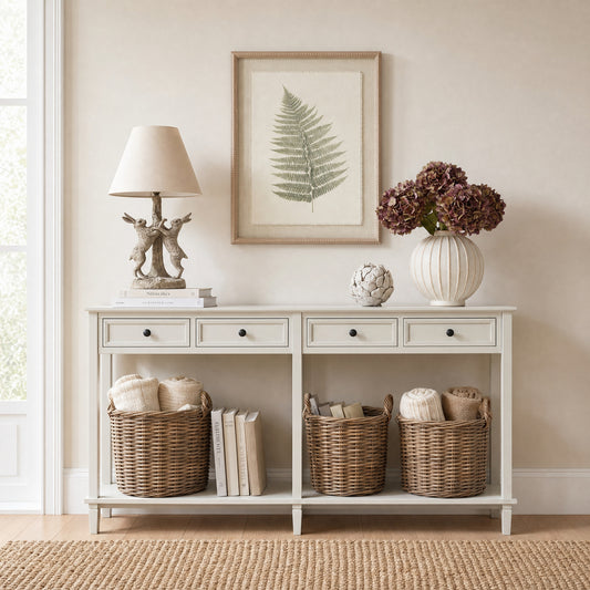 Bracken Art On Texture-Torn Paper With Beaded Frame by Hill Interiors