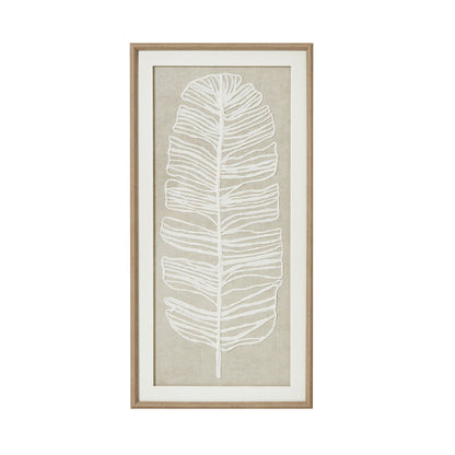 Large Plume White Feather Art Mounted In Beaded Frame by Hill Interiors - image 2
