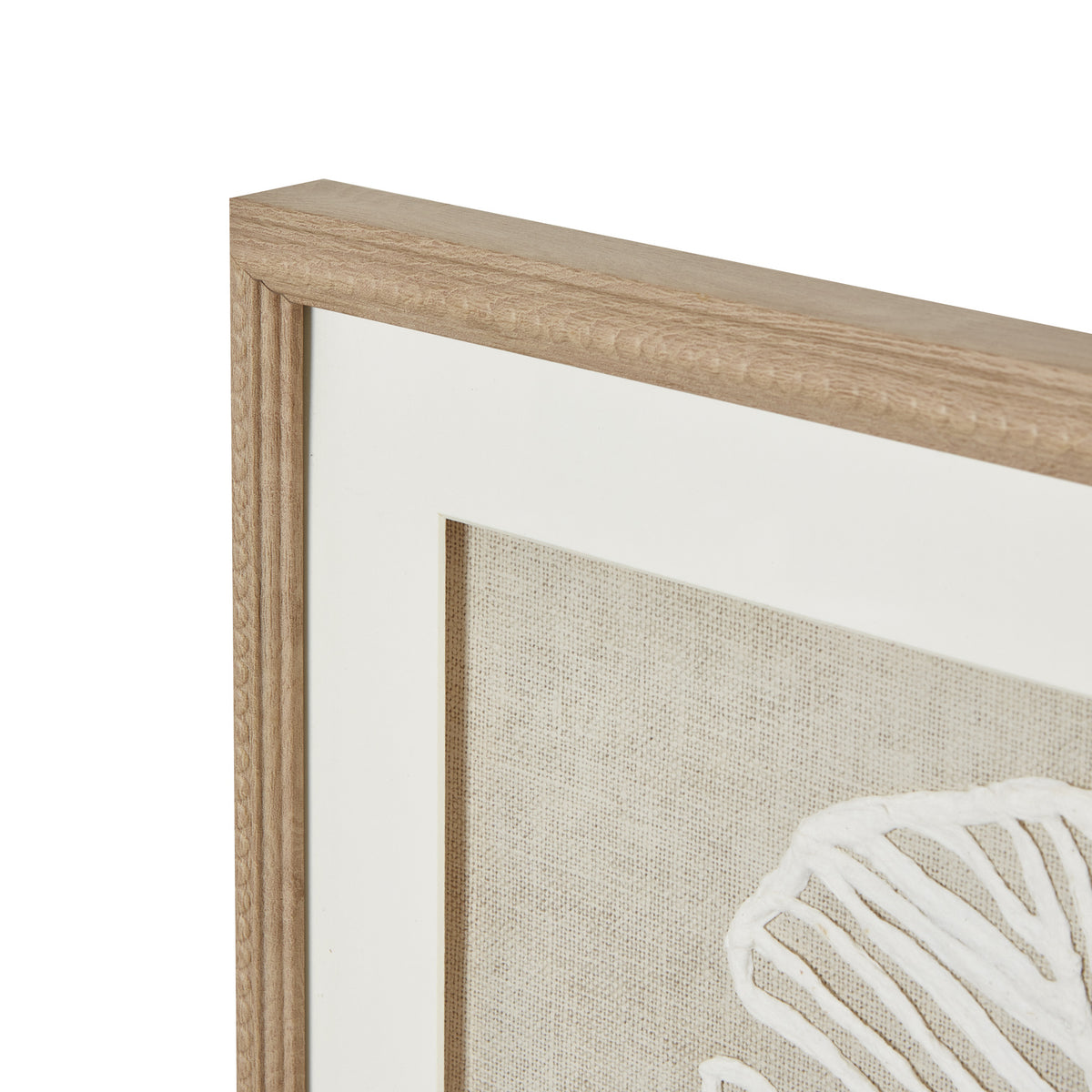 Large Plume White Feather Art Mounted In Beaded Frame by Hill Interiors - image 5