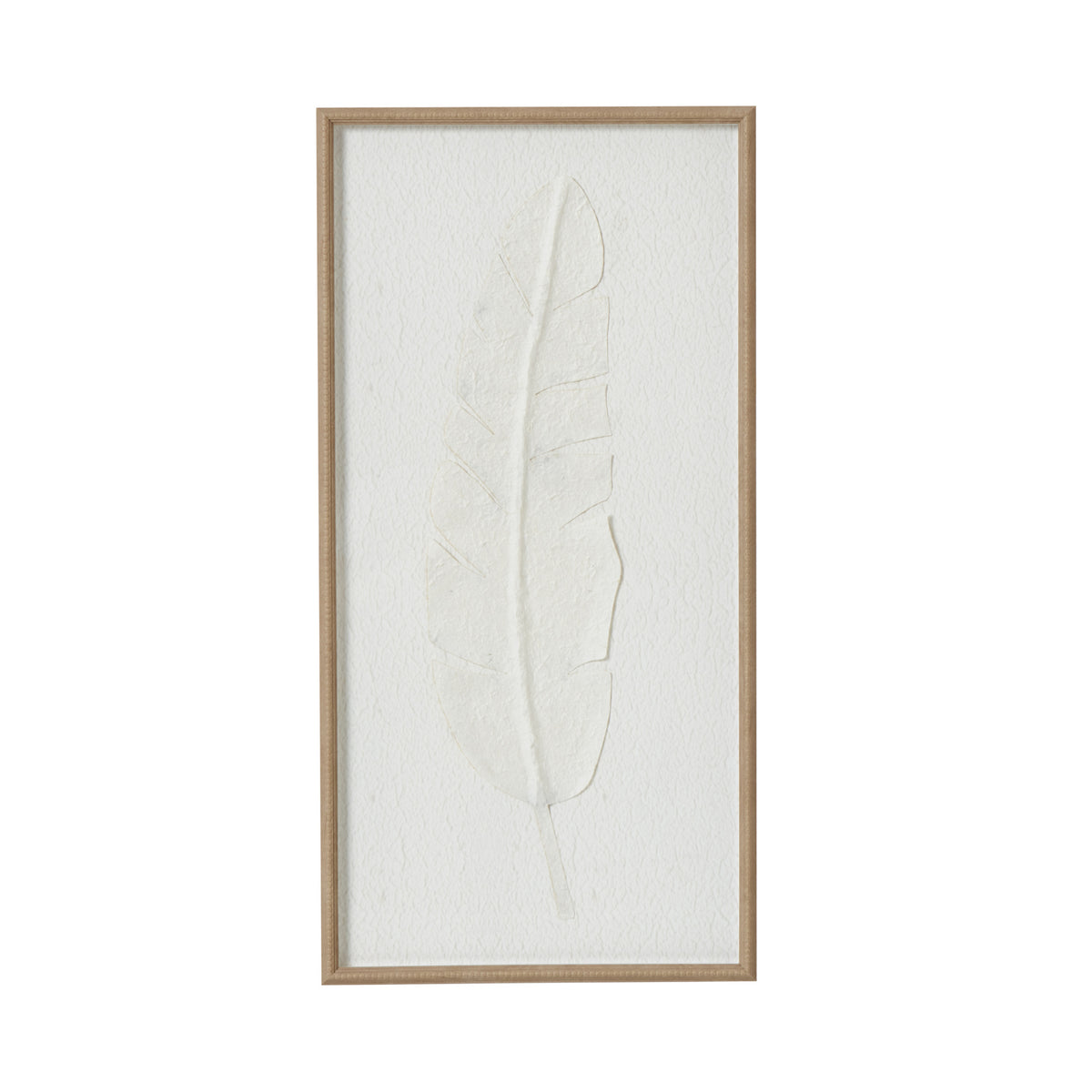 Large Quill White Feather Art Mounted In Beaded Frame by Hill Interiors - image 2