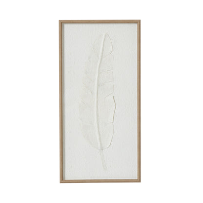 Large Quill White Feather Art Mounted In Beaded Frame by Hill Interiors - image 2