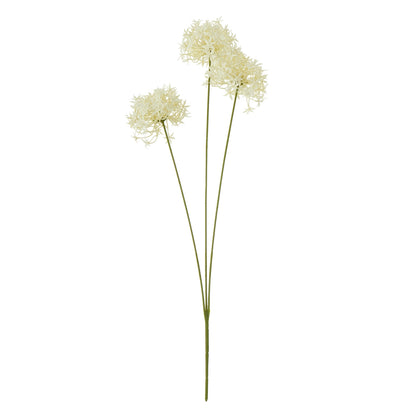 Three Head Cream Allium Spray by Hill Interiors
