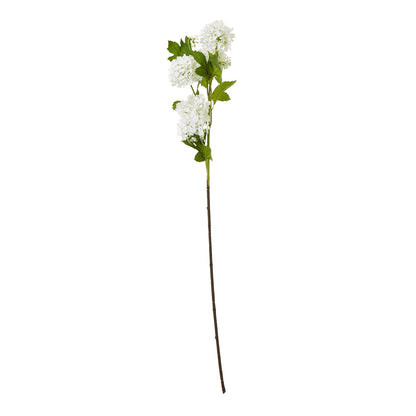 Cream Snowball Viburnum Spray by Hill Interiors