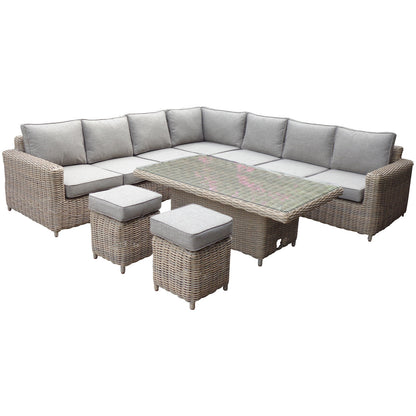 Amalfi Outdoor Large Corner Set With Riser Table + 2 Stools by Hill Interiors - image 3