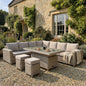Amalfi Outdoor Large Corner Set With Riser Table + 2 Stools by Hill Interiors