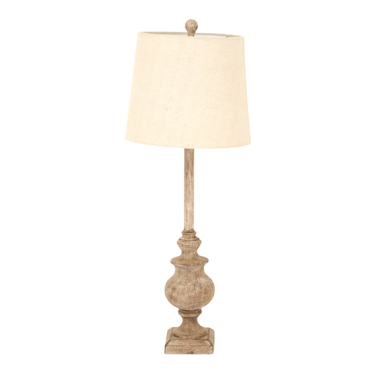 Chiaro Candlestick Table Lamp With Linen Shade by Hill Interiors