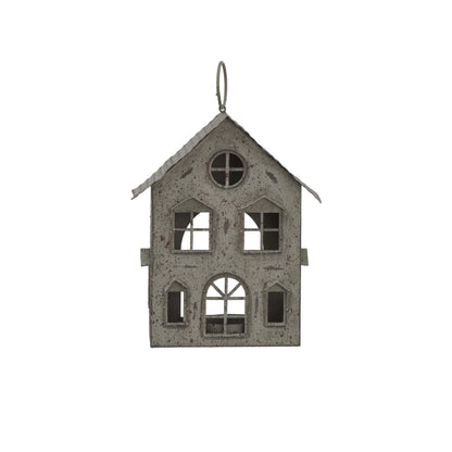 Rustic Metal Hanging House With Tealight Holder by Hill Interiors