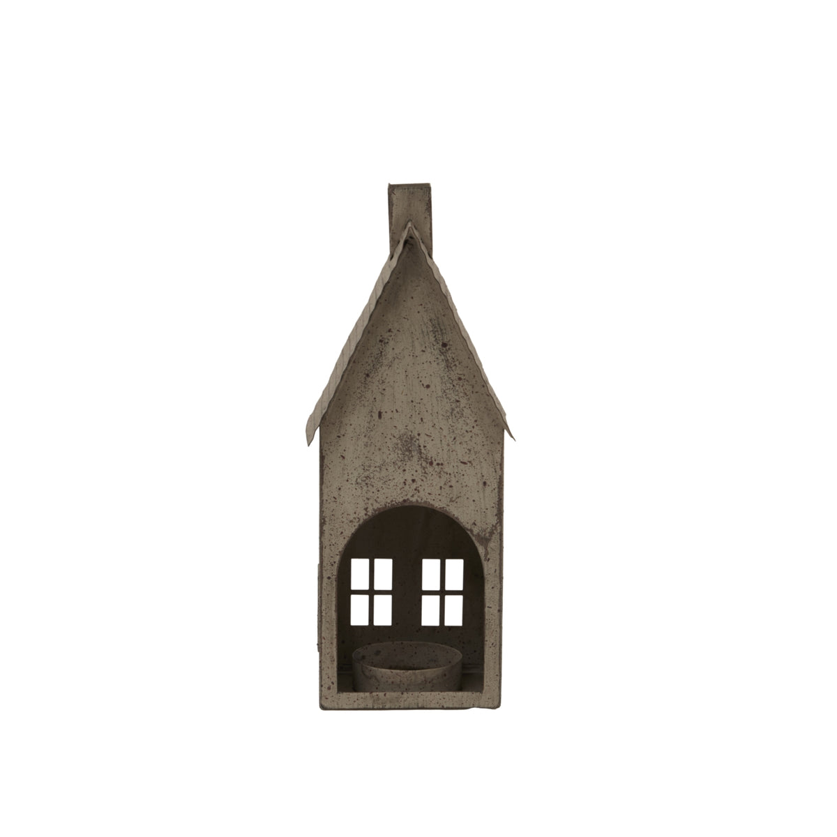 Tall Rustic Metal House With Tealight Holder by Hill Interiors - image 3