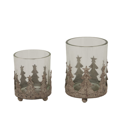 Large Rustic Glass Candle Holder by Hill Interiors - image 3