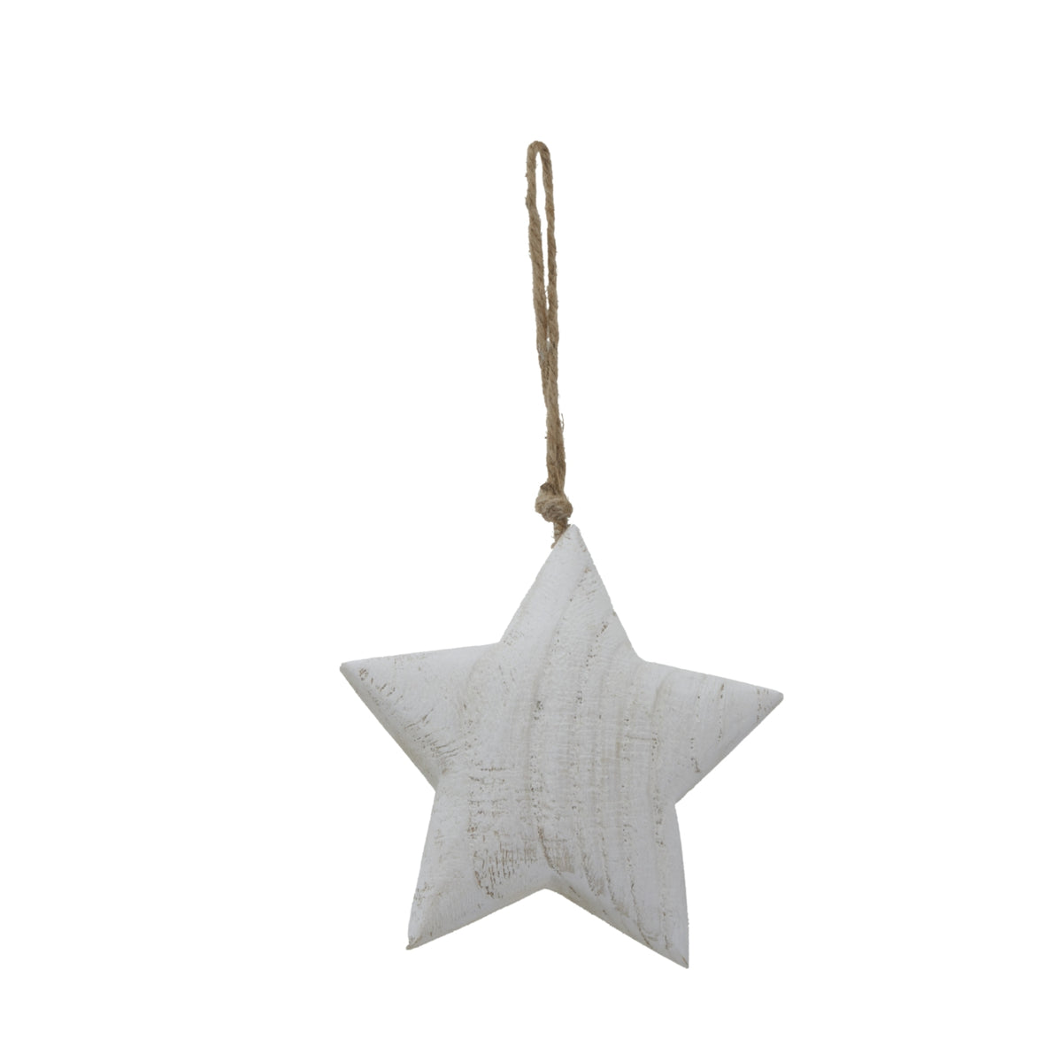 Whitewashed Rustic Hanging Star by Hill Interiors