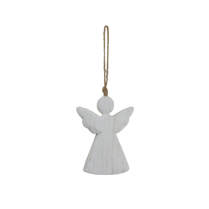 Whitewashed Rustic Hanging Angel by Hill Interiors