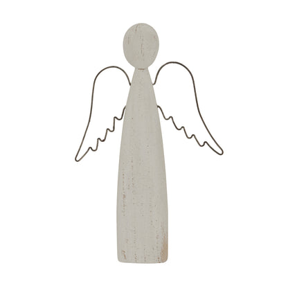 Whitewashed Rustic Standing Angel by SEDERVA