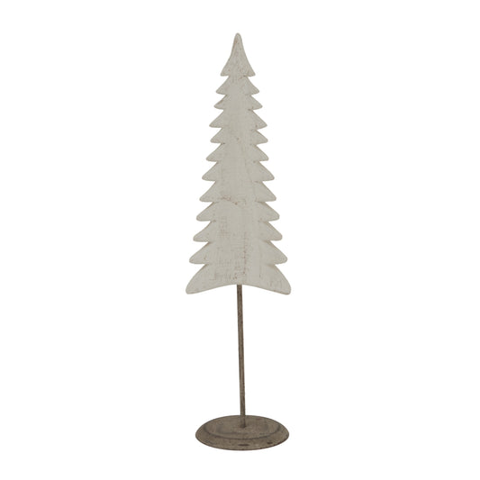 Whitewashed Tall Tree On Stand by Hill Interiors