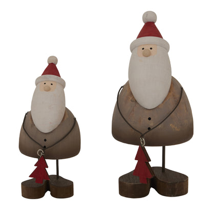Rustic Santa With Tree Decoration by Hill Interiors - image 3