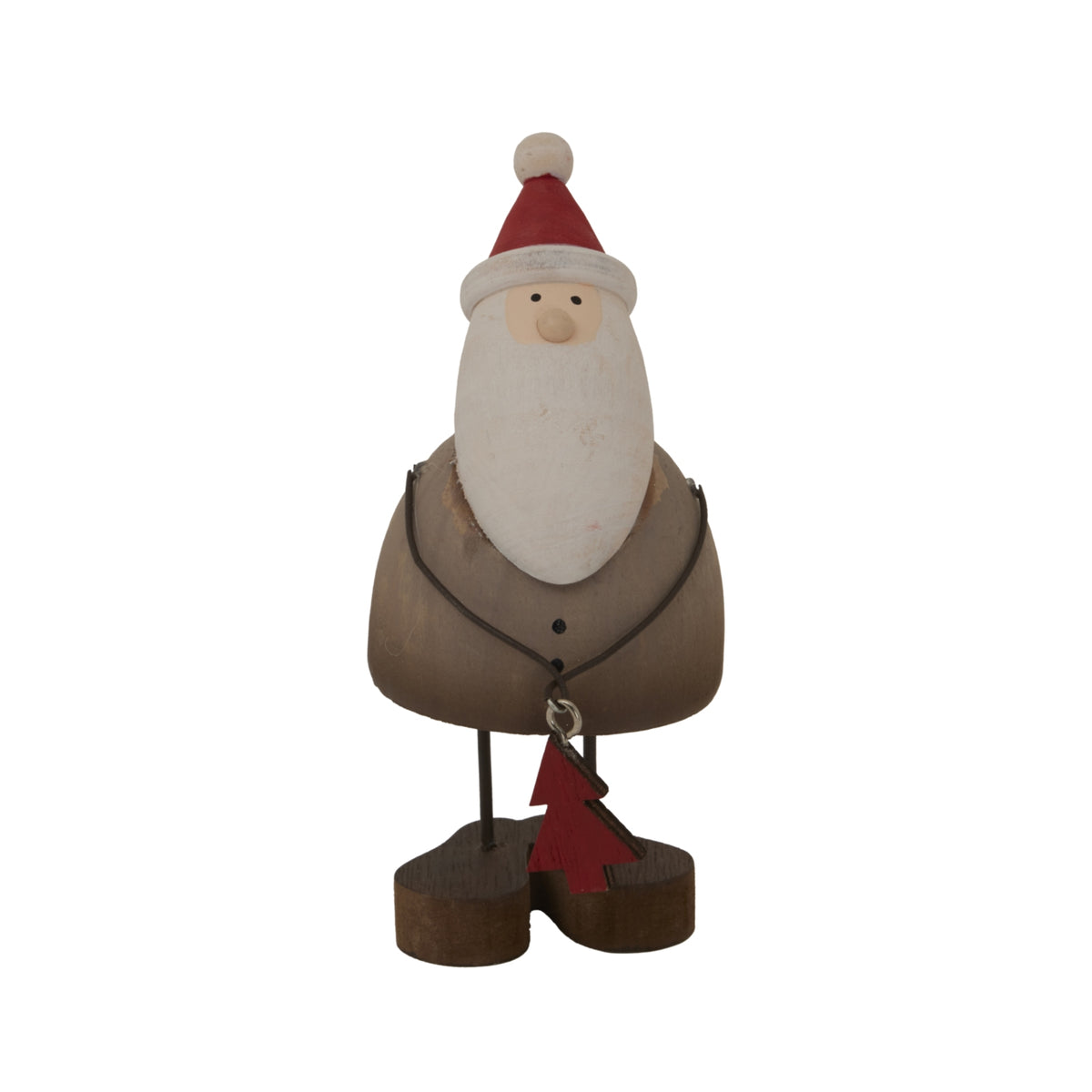 Rustic Santa With Tree Decoration by Hill Interiors