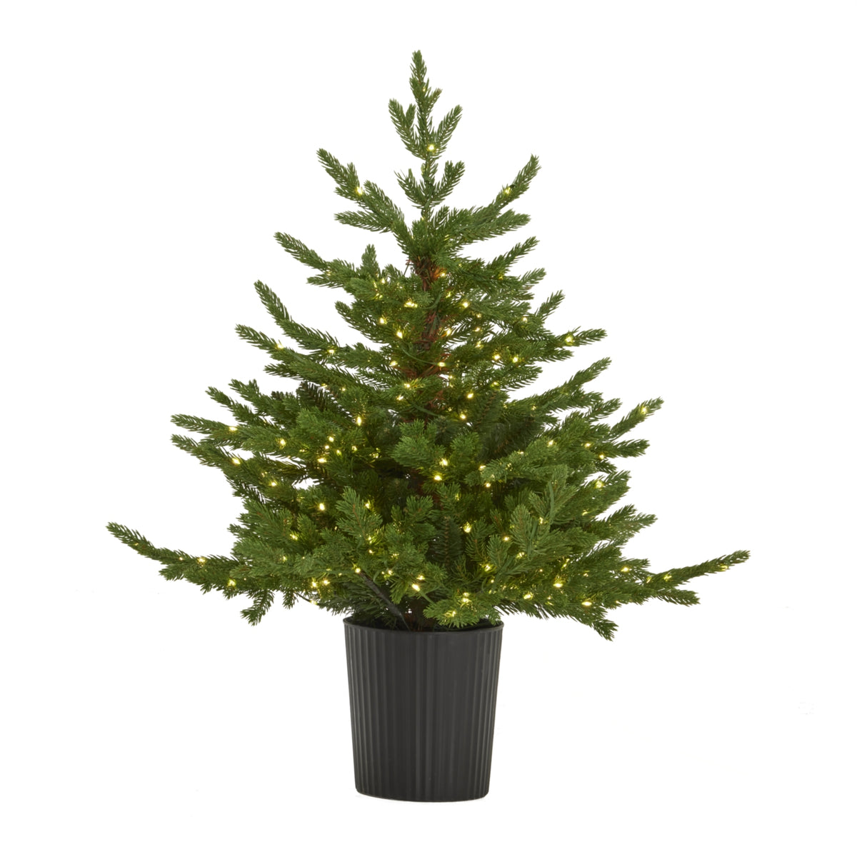 Green Forest Fir Pre-Lit Led 300L Christmas Tree In Pot by Hill Interiors - image 2